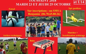 programme vacances Toussaint GJBL