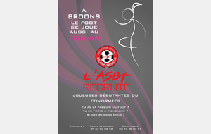 L'ASBT recrute pour son équipe féminine!