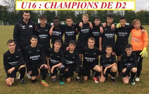 U16 : champions de D2