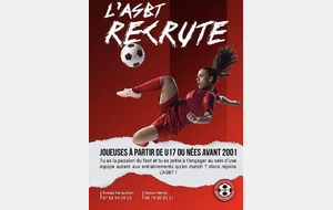 L’ASBT recrute pour ses équipes féminines 