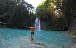 A Kawasan falls (Philippines, île de Cebu)