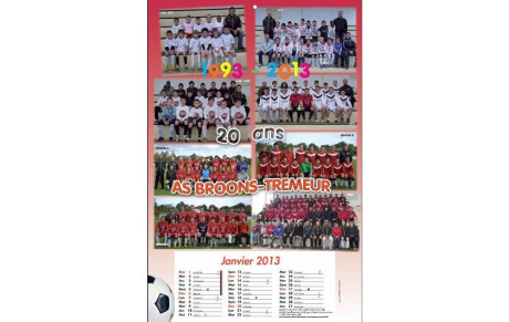 Calendrier 2013 (20 ans du Club)