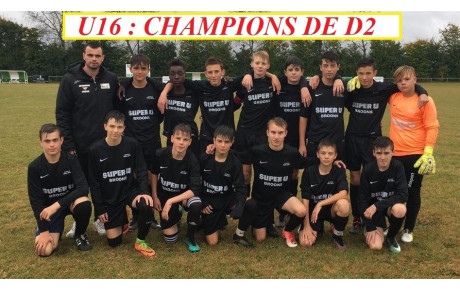 U16 : champions de D2