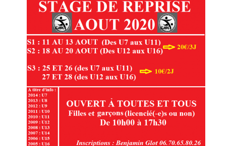 Stage d'été GJBL
