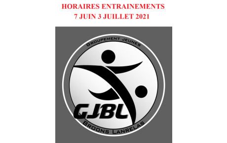 Horaires à partir du 7 Juin 2021