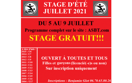Stage d'été GJBL