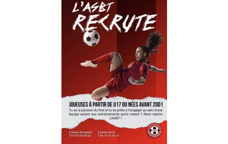 L’ASBT recrute pour ses équipes féminines 